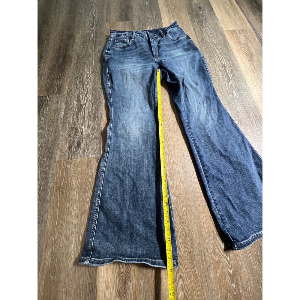 Judy Blue Flare Jeans Women 16W Blue High Rise Stretch Denim 2257 - Picture 5 of 8
